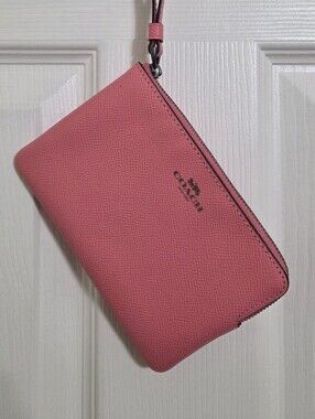 Coach Pink Corner Zip Wristlet